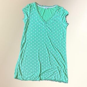 Tommy Hilfiger Light Green Polka Dot Nightgown